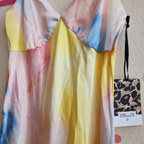DVF Long Satin Sunset Midi Slip Dress NWT Diane von Furstenberg - Picture 7 of 11